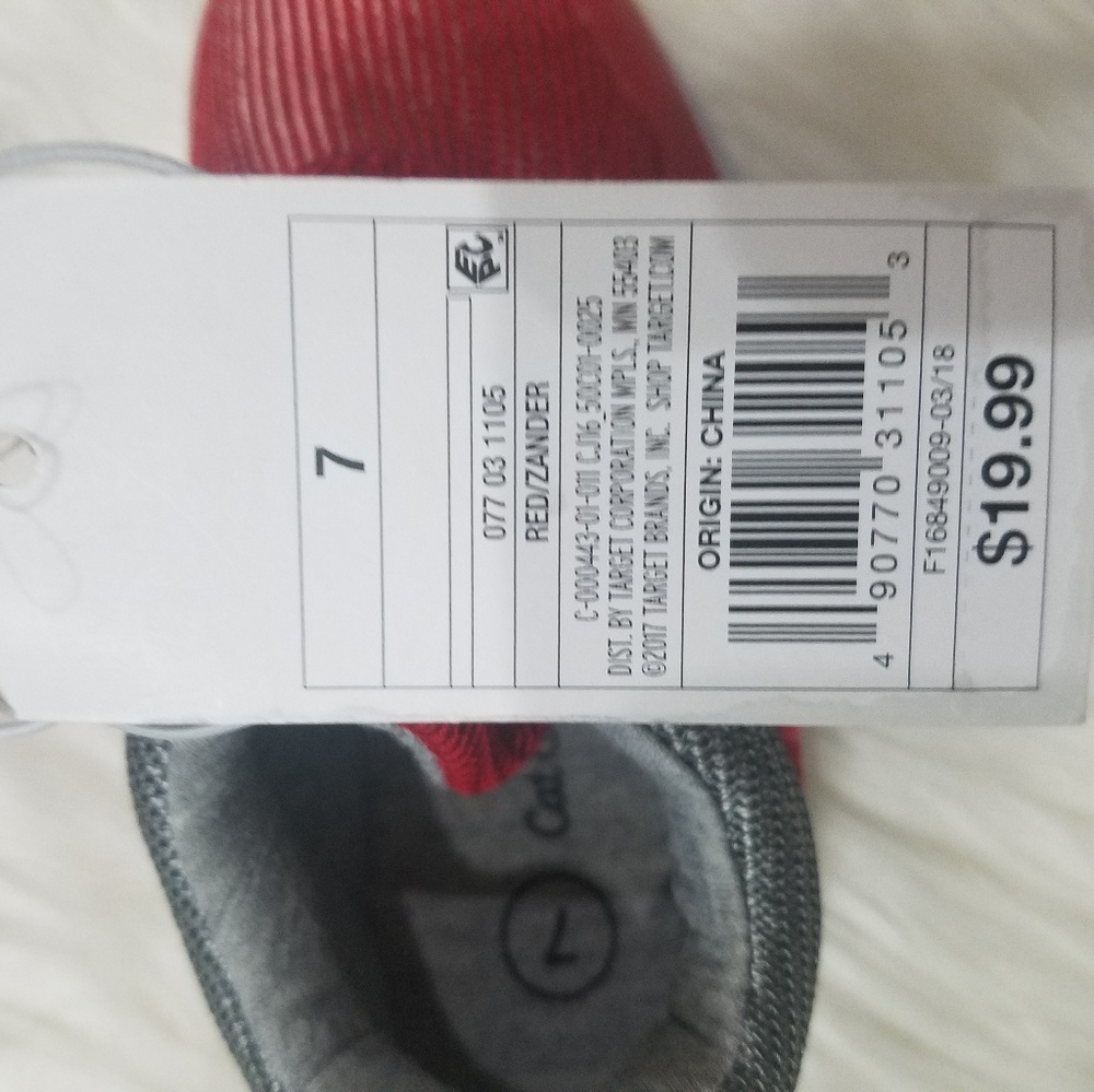 Baby Boys Red Athletic Sneakers - Picture 3 of 3